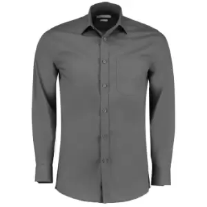 Image of Kustom Kit Mens Long Sleeve Poplin Shirt (19.5) (Graphite)