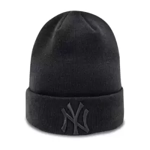 Image of New Era Mlb Essential Cuff Knit Ny Yankees Beanie, Black, Unisex, Beanies, 12122729