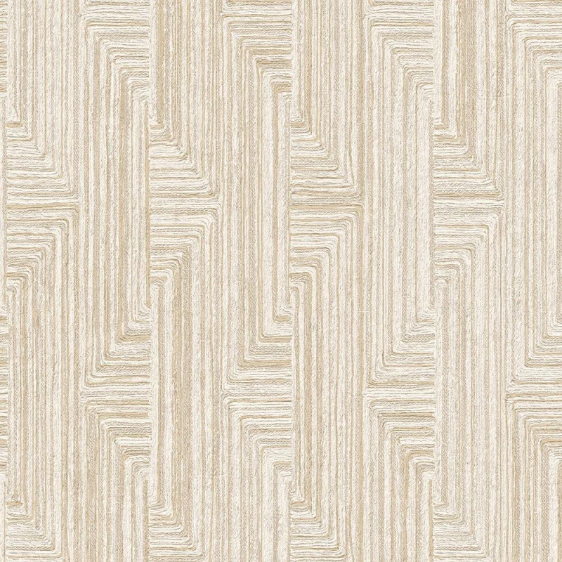 Image of Design ID DID Retro String Motif Beige Wallpaper Neutral unisex One Size