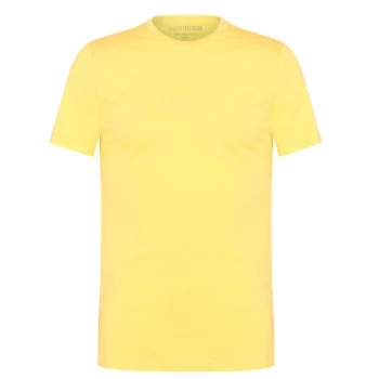 Image of Guess Eco Aidy Logo T Shirt - Yellow