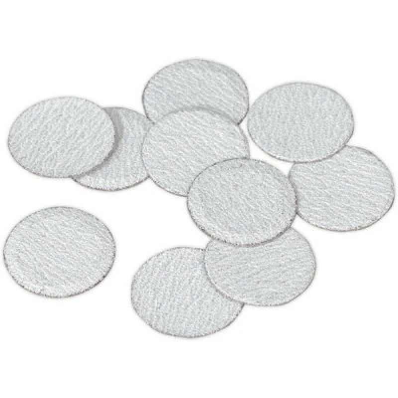 Image of Loops 10 PACK - 50mm Hook & Loop Mini Sanding Discs - 120 Grit Aluminium Oxide Sheet Multi