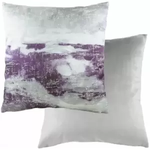 Image of Evans Lichfield - Landscape Abstract Print Cushion Cover, Dark Steel/Purple, 43 x 43 Cm