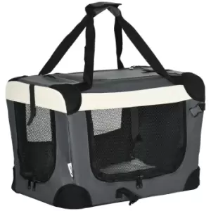 Image of PawHut 51cm Foldable Pet Carrier for Cats and Miniature Dogs - Grey