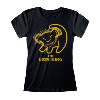 Image of Lion King Classic - Silhouette Womens X-Large T-Shirt - Black