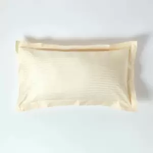 Image of Pastel Yellow Egyptian Cotton Ultrasoft King Size Oxford Pillowcase 330 Thread Count - Pastel Yellow - Pastel Yellow - Homescapes