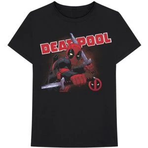 Image of Marvel Comics - Deadpool Cover Mens Medium T-Shirt - Black
