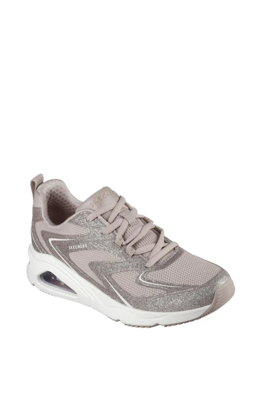 Image of Skechers Tres-Air Uno Glit-Airy Trainers Taupe