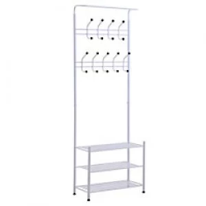 Image of HOMCOM Multi Purpose Rack And Organizer White 940 mm x 130 mm x 400 mm