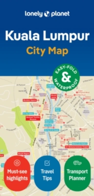 Image of Lonely Planet Kuala Lumpur City Map : Durable, Waterproof, Easy-Fold Planning Map with Attractions & Walking Tours Sheet map, folded