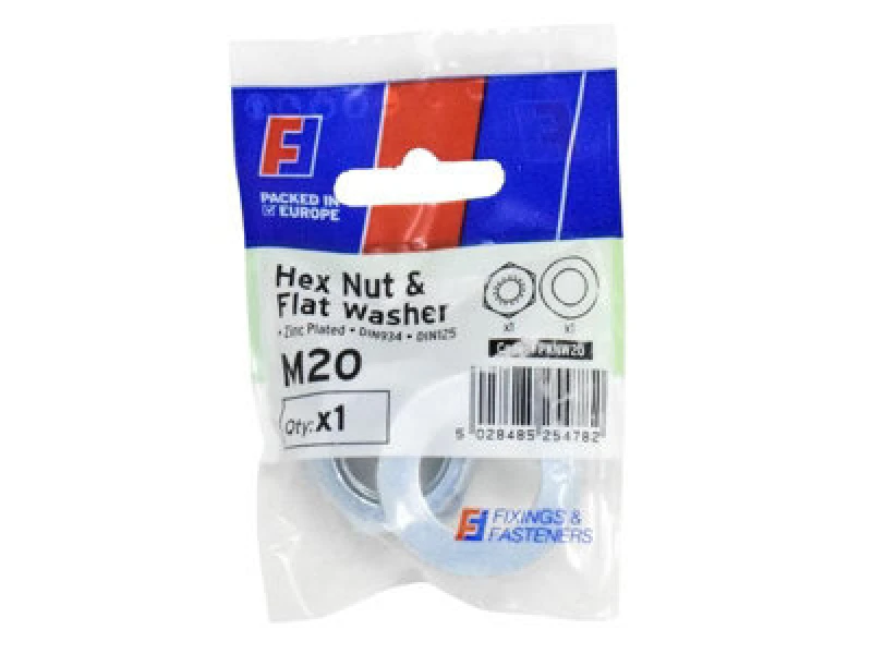 Image of Forgefix Fpknw20 Nut & Washer M20 Forgepack 1 Forfpknw20