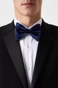 Image of Mens Navy Silk Bow Tie