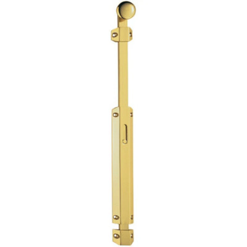 Image of Loops Extended Surface Mounted Flat Door Bolt Lock 355 x 36mm Polished Brass Metallics unisex
