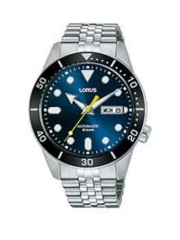 Image of Lorus Lorus Blue Sunray Daydate Automatic Dial Stainless Steel Bracelet Mens Watch
