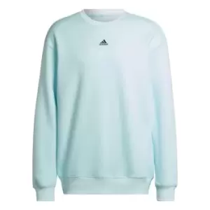 Image of adidas Essentials FeelVivid Cotton Fleece Drop Shoulder S - Blue