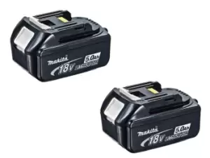 Image of Makita BL1850BX2 18V 5Ah LXT Li-ion Genuine Makstar Battery 2pk