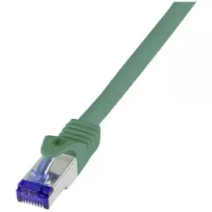 Image of LogiLink C6A085S RJ45 CAT 6A S/FTP 7.5 m Green