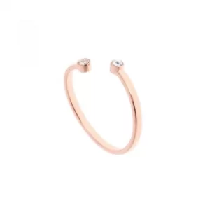 Image of Ladies Karen Millen PVD rose plating Small/Medium TINY DOT RING