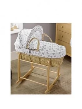 Image of Clair De Lune Sparkling Muslin Palm Moses Basket