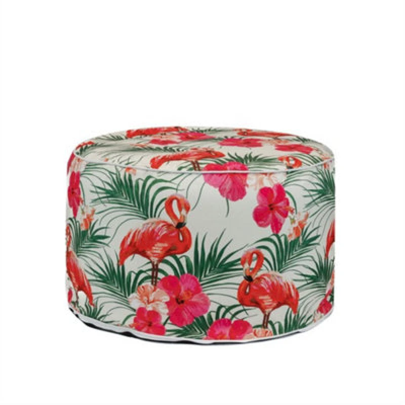 Image of Streetwize Streetwize Flamingo and Palm Tree Pattern Ottoman