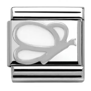 Image of Nomination CLASSIC Silvershine Symbols White Butterfly Charm 330202/02