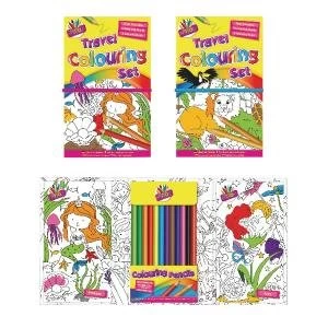 Image of Tallon Childrens Travel Colouring Set Pack of 6 6839