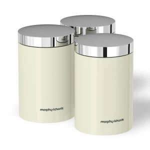 Image of Morphy Richards Accents Set of 3 Storage Canisters - Cream