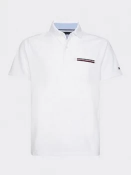 Image of Tommy Hilfiger Pocket Detail Slim Fit Polo Shirt - White