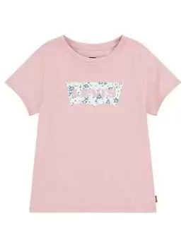 Image of Levis Girls Daisy Short Sleeve T-Shirt - Quartz Pink, Size Age: 4 Years, Women