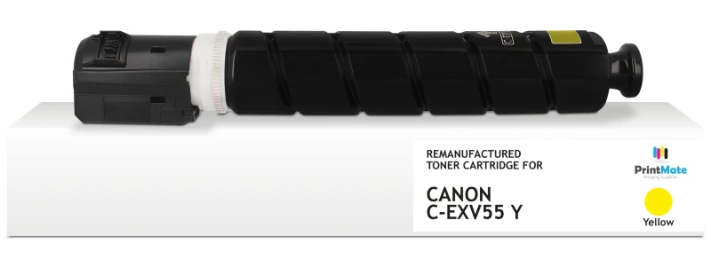 Image of PrintMate Canon C-EXV55 Y. remanufactured toner. Yellow 18000p