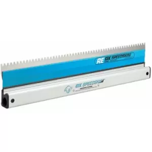 Image of Ox Tools - ox Speedskim Stainless Steel Notched Rendering Rule - re 450mm