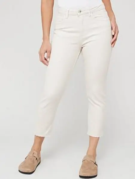 Image of Only Stone / Ecru Emily High Waist Straight Jeans Stone Female 30S 90580UK