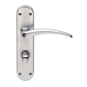 Image of Jedo Gull Satin Chrome Bathroom Door Handle