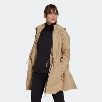 Image of adidas Traveer RAIN. RDY Parka Womens - Beige Tone