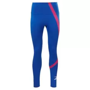 Image of Reebok Workout Ready Vector Leggings Womens - Vector Blue
