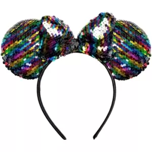 Image of Disney Minnie Mouse Multicoloured rainbow Sequin Headband V700049L.PH
