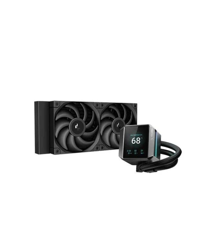 Image of DeepCool Mystique 240 ARGB 2.8" LCD 240mm AIO Liquid CPU Cooler - Black - R-LX550-BKADSNC-G-1