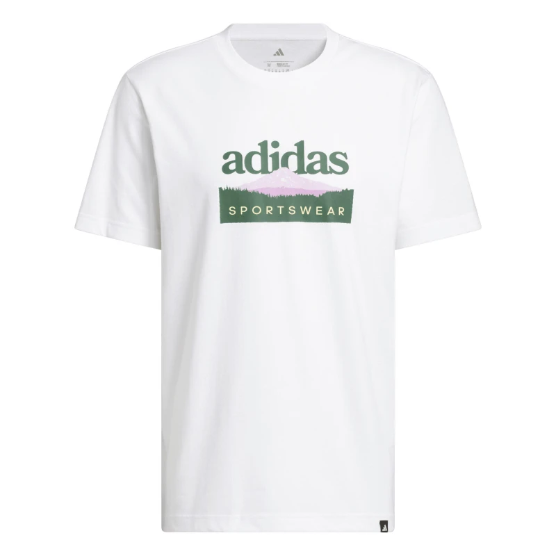 Image of adidas Graphic Logo T-Shirt Mens White Mountain male L