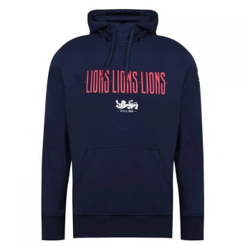 Image of Canterbury British and Irish Lions Graphic Hoodie Mens - Navy/Red