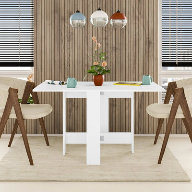 Image of Decortie Artemio Foldable Dining Table 130 X 76Cm White 8.68081E+12