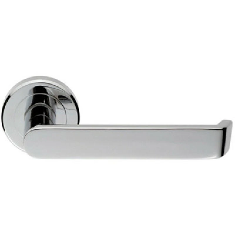 Image of Loops Flat Faced Lever on Concealed Fix Round Rose 50.5mm Diameter Polished Chrome Multi