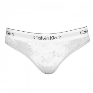 Image of Calvin Klein Velvet Tanga Briefs - Rocket Foil/TES