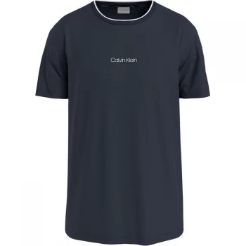 Image of Calvin Klein Centre Logo T-Shirt - Calvin Navy