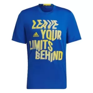 Image of adidas Designed for Movement AEROREADY HIIT Slogan Traini - Blue
