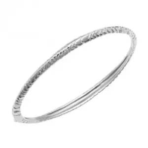 Image of S Dune Ripple Texture Hinged Bangle B5381