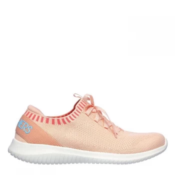 Image of Skechers Ultra Flex Trainers Ladies - Coral