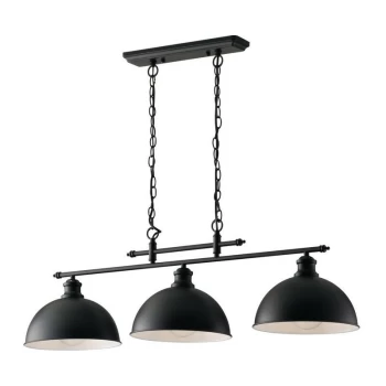 Image of Fan Europe Lighting - Fan Europe Charleston - Triple Dome Bar Pendant, Black White, E27