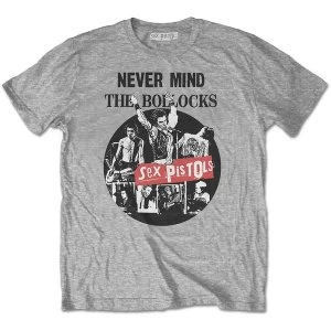 Image of The Sex Pistols - Never Mind The Bollocks Unisex Medium T-Shirt - Grey