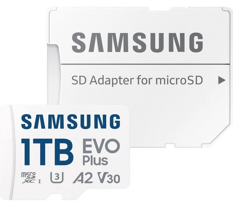 Image of Samsung EVO Plus 1TB microSDXC UHS-I Memory Card MB-MC1T0SA/EU with Adapter