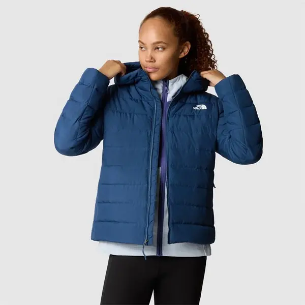 Image of The North Face Womens Aconcagua Hooded Down Jacket - Blue 8