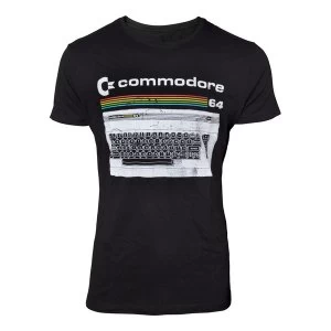 Image of Commodore 64 - Classic Keyboard Mens Large T-Shirt - Black